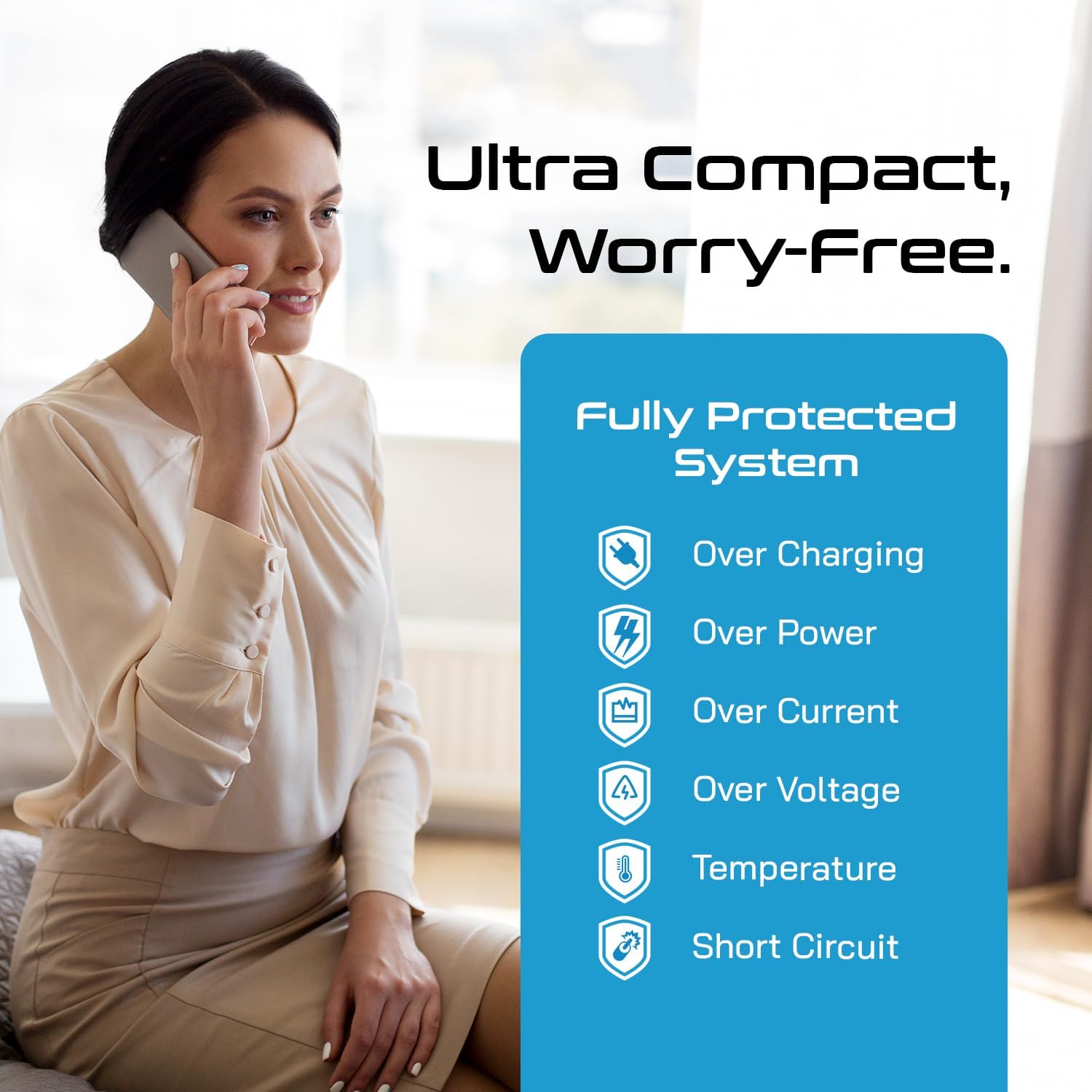 Ceptics Universal Travel Adapter Kit - 2 USB, USB-C Cord+2 US Outlets QC 3.0, Surge Protection, Plugs for Europe, UK, China, Australia, Japan - Perfect for Laptop, Cell Phones, Cameras,Safe ETL Tested - Image 9