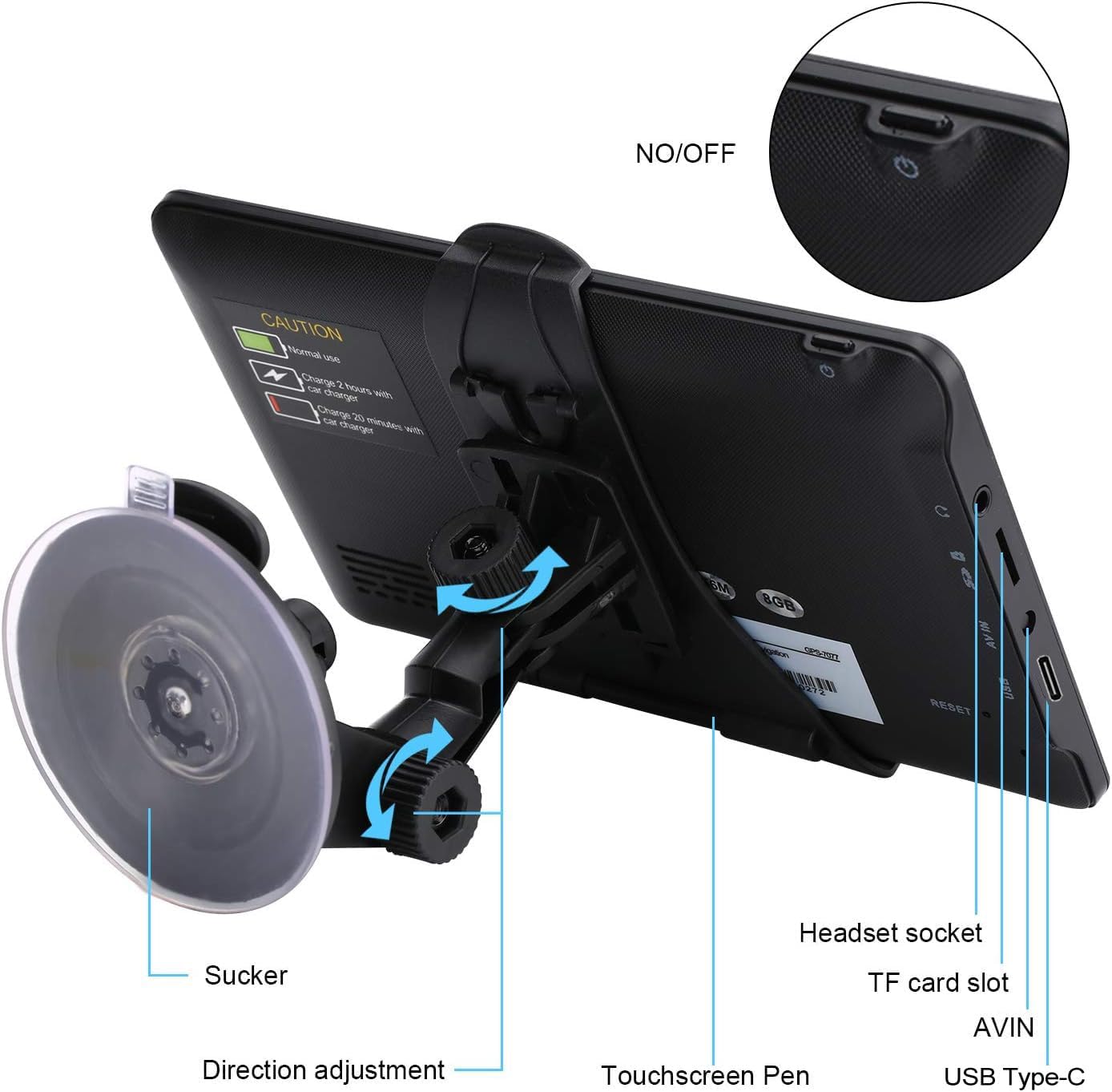 GPS Navigation for Car,Latest 2025 Map, 7 inch Touch Screen Real Voice Spoken Turn-by-Turn Direction Reminding Navigation System for Cars, GPS Satellite Navigator with Free Lifetime Map Update - Image 2